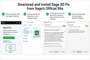 Download and install Sage utility using setup wizard steps