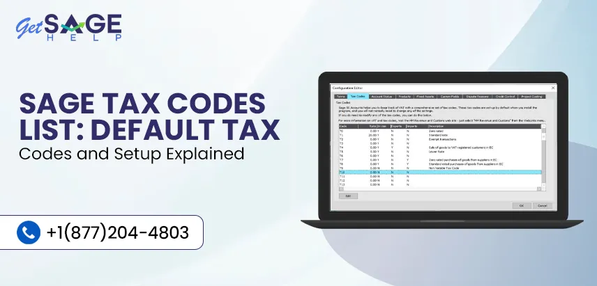 Default tax codes