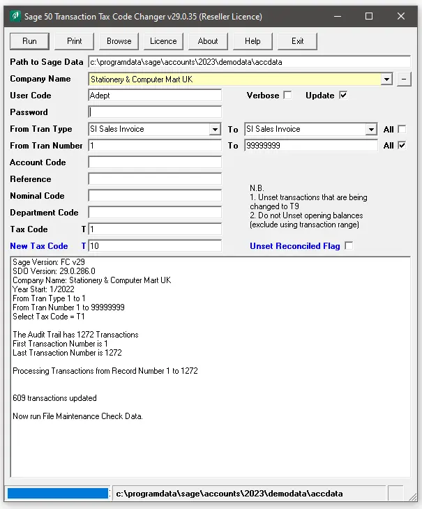 How to change tax code on Sage Payroll 50