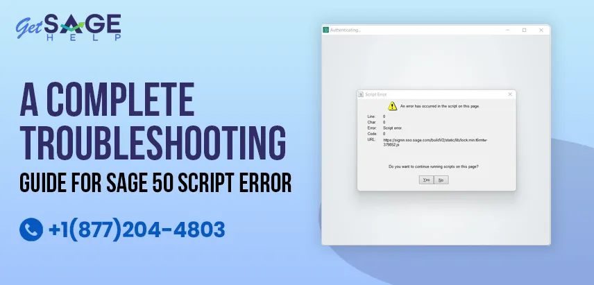 script error when opening sage 50